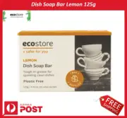 New Zealand made Ecostore Dish Soap Bar Lemon 125g + Free Ship