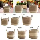 Woven Planter Basket Planter Container Home Decor Ornament Large Capacity