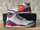 New Nike Air Jordan 3 Retro Fire Red Cement Black 2022 DN3707-160 Mens Size 12
