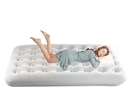 Mattress | Double Sided Outdoor Blow Mattress | Portable Guest Air , Foldable Inflatable Mattresses for Home and Outdoor Use, 550 lbs Max