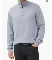 New Rodd and Gunn Men's Merrick Bay Quarter-Zip Sweater In Sky Blue