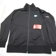 The North Face Tech Fleece Mens Large Black Zip Pocket Full Zip Jacket Logo NEW
