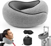 DyKay Wander Plus Travel Pillow, Neck Pillow Airplane, Travel Pillows for Airplanes, Memory Foam Travel Pillow, Stowable U-Shaped Pillow