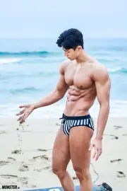 [L246] Male Model Showing Off Body Fine Art Hunky Physique MATTE OR GLOSS OPTION
