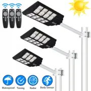 1000W 800LED Solar Flood Light Security Motion Sensor Outdoor Yard Street Wall