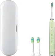 Sonic Electric Toothbrush, 5 Modes, 2-Minute Timer, 35-Day Life, 38,000 Vibrations/Minute, 2 Replaceable Brush Heads, White/Black/Green/Pink (Green)