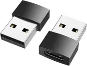 nonda USB C to USB Adapter (2 Pack), USB-C Female to USB Male, USB Type C Female to USB OTG Adapter for MacBook Pro 2015/2013, MacBook Air 2017/2015, Laptops, Wall Chargers, Power Banks and More (Black)