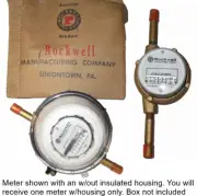 NEW NOS ROCKWEL Gallon Meter Turbine 3/8" NPT Insulated Tamper proof 7 Digit