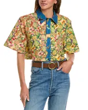 RE/DONE Oversized Crop Shirt