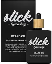 Beard Oil 50ml - ALL NATURAL & ORGANIC - Made by Hand in Byron Bay, Australia feat. Jojoba, Macadamia, Avocado Oils & Locally Sourced Essential Oils - Best Beard Grooming Product For Men by SLICK (Australian Sandalwood)