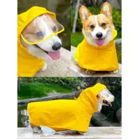 在飛比找ETMall東森購物網優惠-狗狗雨衣柯基防水雨披中型犬柴犬泰迪小型犬寵物專用衣服全包肚兜
