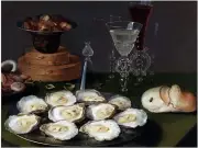 Still Life Oysters Nuts Accent Tile Mural Kitchen Wall Backsplash Marble Ceramic
