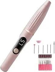 Electric Nail Drill Machine,Manicure Drill Nail Electric File - Rechargeable Grinder with Replacement Parts, Digital Display Manicure Tools for Polishing Removing