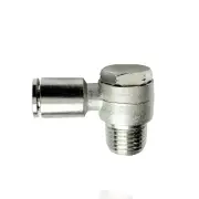 Brass Swivel Bonjo 6 mm tube OD x 1/8 R Push to connect One Touch fitting, 3 pcs