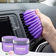 TICARVE 2Pack Cleaning Gel for Car Putty Car Vent Cleaner Cleaning Putty Gel Auto Tools Car Interior Cleaner Dust Mud for Cars and Keyboard Cleaner Slime Purple (320g/11.2oz)