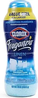 Clorox Fraganzia Linen Scent Booster Crystals, 70 Oz Value Size | Laundry Scent Booster Crystals | Linen, Light Floral Laundry Fragrance