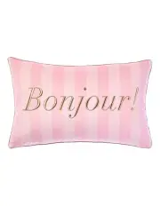 [Claris The chicest Mouse in Paris] Bonjour Cushion 35x55cm in Rose