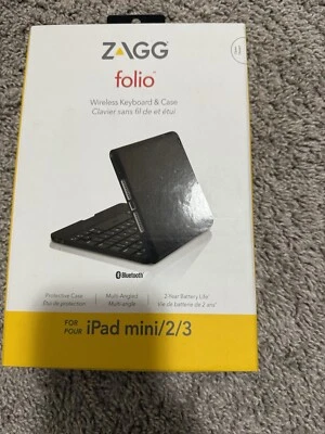 New! ZAGG Messenger Folio Tablet Keyboard Case For Apple iPad Mini/2/3