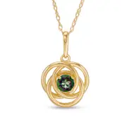 3.5mm Mystic Fire« Topaz Love Knot Drop Pendant in 10K Yellow Gold