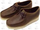 Wmns Clarks Wallabee Beeswax Leather Brown Beige White 26155544 Sneaker Shoe