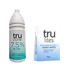 Truzone 7.5% 25vol Cream Peroxide 1L & Trulites White Powder Hair Bleach 80g