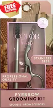 Stainless Steel EYEBROW Grooming Kit - Spoolie / Brow Scissors