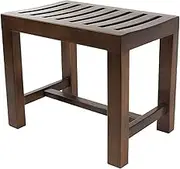 Wood Shower Stools Bathroom Non-Slip Shower Bench Seat Spa Bath Organizer Shaving Foot Rest Footstool for Indoor Or Outdoor Use,Capacity 250KG (Size : 42x28x35cm)