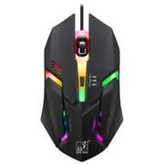K2 USB LED Backlight 1600DPI Three-speed Adjustable Wired Optical Gaming Mouse, Length: 1.3m