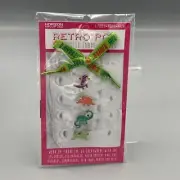 Retro Pop Cool Little Enamel Things 6 Piece Set Shoelaces Charms Dinosaurs NWT