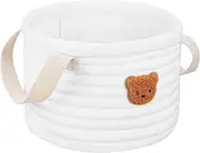 CIMAXIC Storage Bin Bear Basket Cute Fabric Storage Organizer for Nappies and Durable Soft Material Adorable Nursery for Storage and Closet