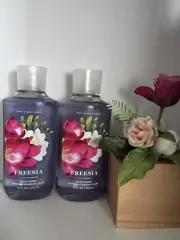 2 New FREESIA BATH & BODY WORKS BODY WASH SHOWER GEL