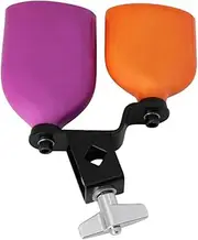 Bicolor Cowbell for Drum Set High and Low Tones Midium Size Mounted Bell Kit Percussion Instruments Purple&Orange
