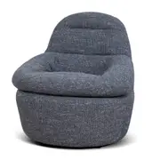 Nalini Swivel Lounge Chair - Prussian Blue