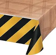 Creative Converting Big Dig Construction All Over Print Plastic Tablecover