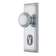 Gainsborough Bright Chrome Traditional Trilock Double Cylinder Knobset