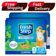 Fresh Step Advanced Cat Litter, Clumping Cat Litter, Dust-Free, (Pack of 2)