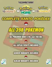 Pokemon Let's Go Pikachu Let's Go Eevee Kanto Pokedex Pokemon Home
