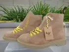 OFF WHITE c/o Virgil Abloh Dr Marten Suede Boots, Sand, UK5, Mns US6, Wmns US7