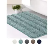 Striped Luxury Chenille Bathroom Rug Mat Extra Soft And Absorbent Shaggy Rugs Dry Quickly Plush Rug