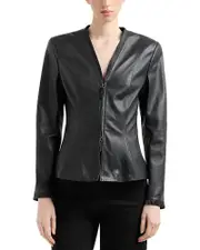 Emporio Armani Nappa Leather Slim Fit Jacket
