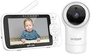 Oricom OBH930 5" Smart HD Nursery Pal Glow+ Baby Video Monitor - Camera, LCD Display, Two-Way Talk, Night Vision, Room Temp, Dual Mode, Wireless, Pan Tilt, Digital, Split Screen, Multi Camera