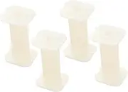 WHAMVOX 4pcs Cord Storage Reel Car Audio Speakers Rods Outlet Dual Headphone Adapter Winder Soundbar Poles Tape Wire Audio Cable Headphones Barre De Son Tiebacks Hooks Cables Net Abs White