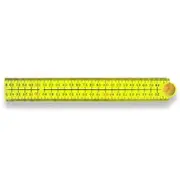 KOMELON 1M 4-Section Folding Ruler Plastic Hi-Vis FD1MHV