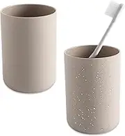 Bathroom Tumbler Cup, 2Pcs 300ml Unbreakable Bathroom Cup, Reusable Plastic Cups, Safe & Lightweight Drink, Plastic Water Tumbler for Home Kitchen, Plasti