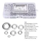 720Pcs Flat Washer Kit Silver Spring Gasket Assortment Set M3-M12 ＠
