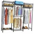 Portable Closet Heavy Duty Clothes Rack Freestanding Wardrobe Closet Load