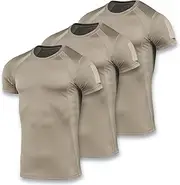 [M-Tac] Athletic Tactical T-Shirt Gen.2 - Breathable Polyester Military T-Shirt with Patch Panels on Short Sleeves for Men