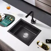 MENATT 20-Inch Undermount Kitchen Sink Black, Kitchen Sink Undermount 20x16x9