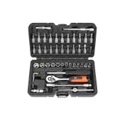 46 Pcs of PK Tool Socket Ratchet Bits Set - 1/4" Dr Star Hex Phillips Pizo Blade