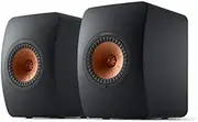 KEF LS50 Wireless II Bookshelf Speaker (Pair, Carbon Black)